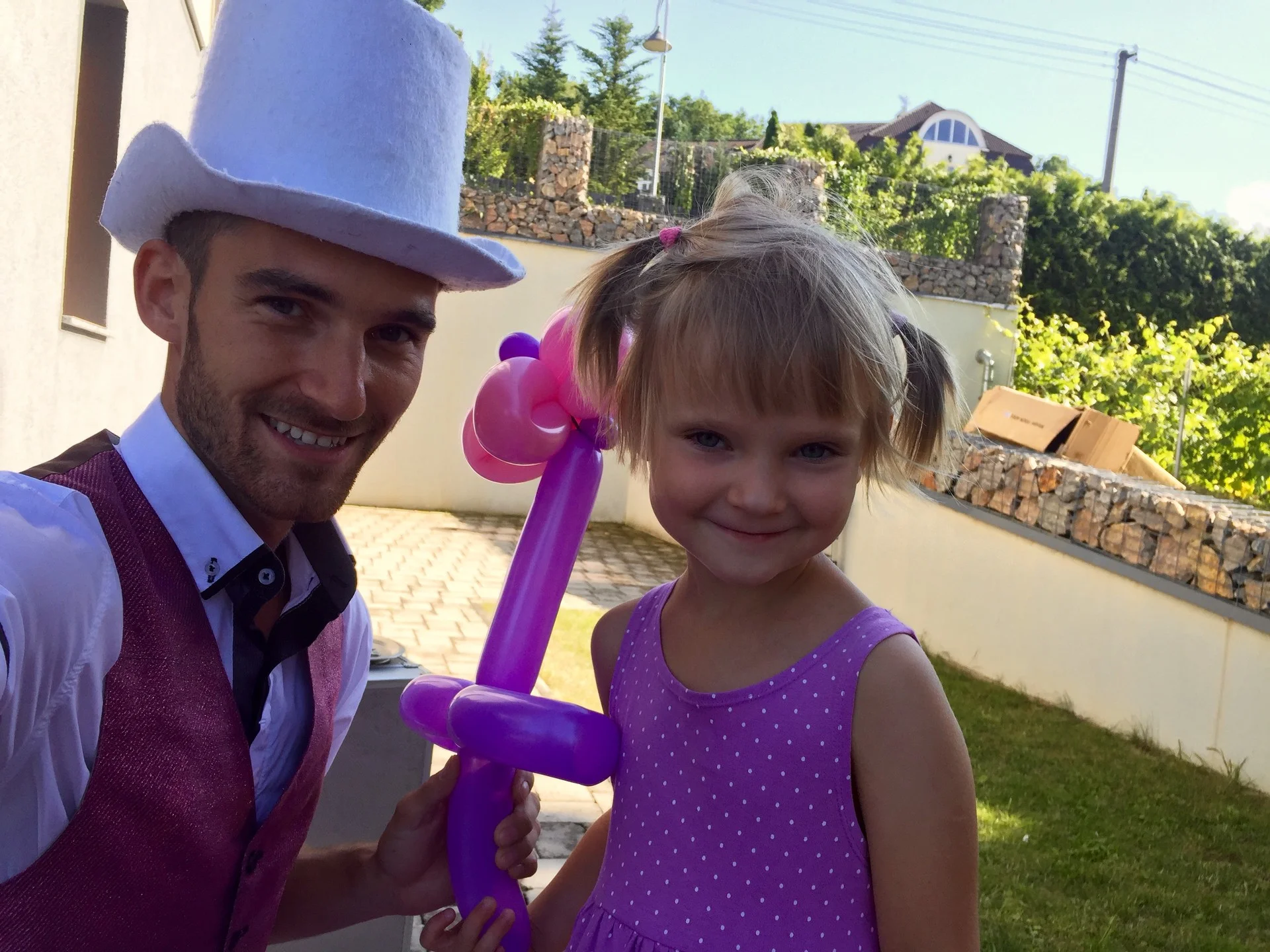 Dobřichovice, oslava narozenin, kouzelník Martin