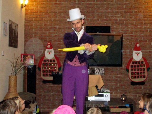 Oslava s kouzelníkem, Hřebeč, Kladno.