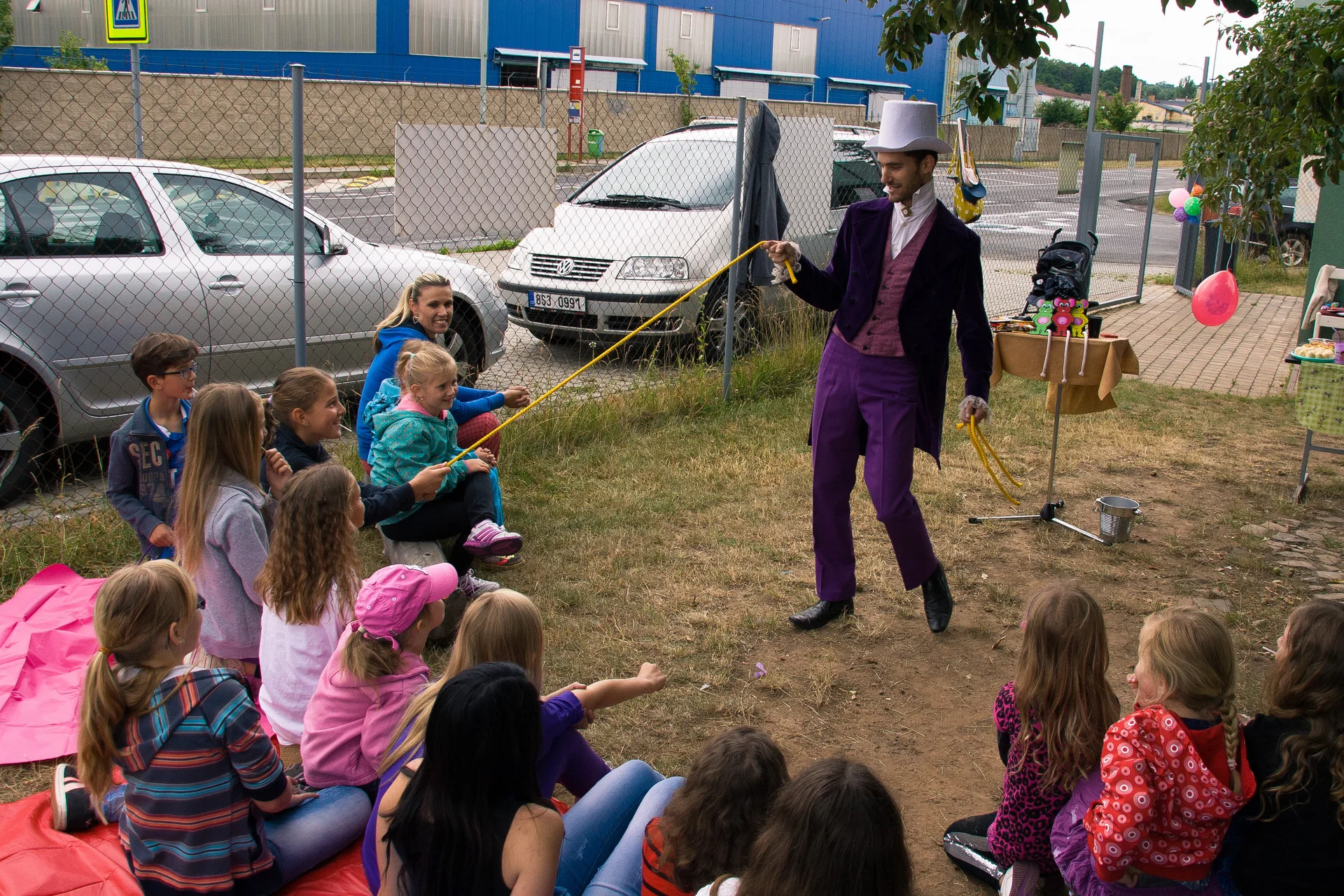 Narozeniny Vinoř, kouzelník Martin kouzlí pro děti.