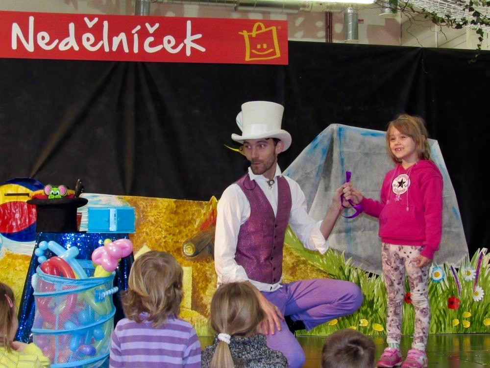 Nedělníček, kouzelník Brno, vystoupení pro děti