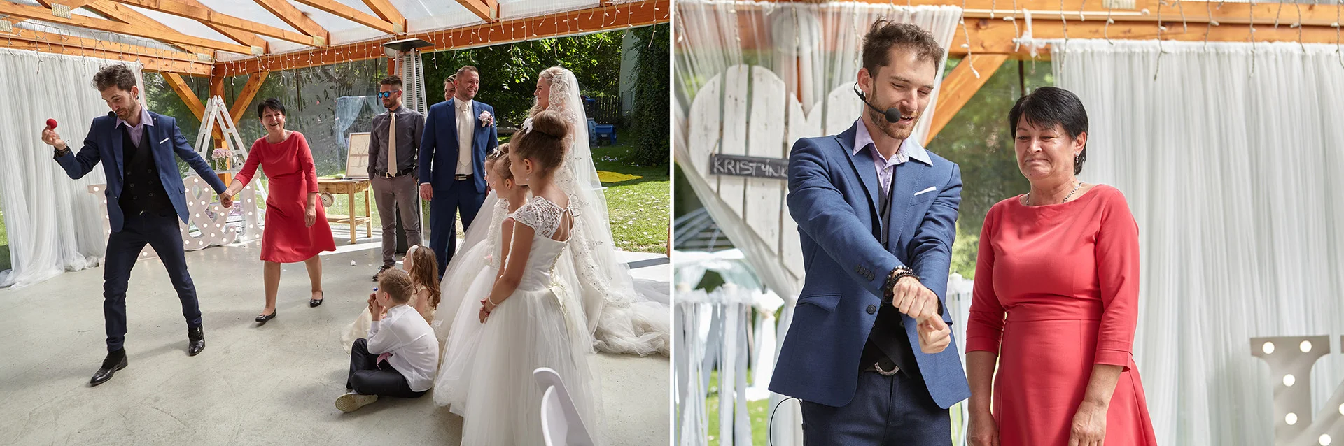 Šejdorfský mlýn, svatba na krásném místě, kouzelník Martin Kellman