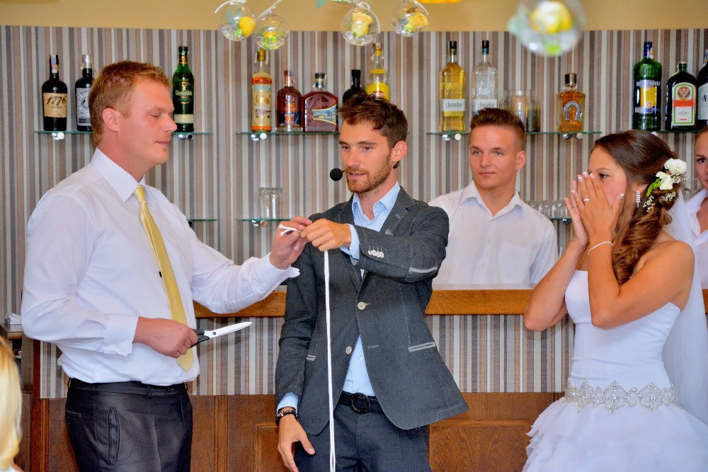 Litoměřice, Grandhotel Salva, zábava na svatbu, kouzelník Martin