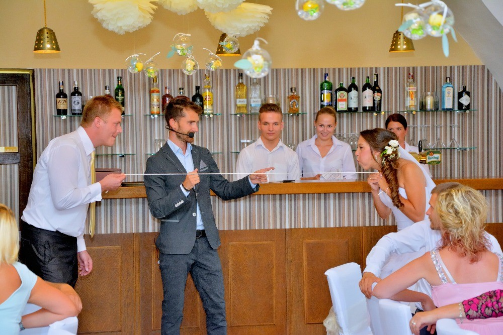 Litoměřice, Grandhotel Salva, zábava na svatbu, kouzelník Martin