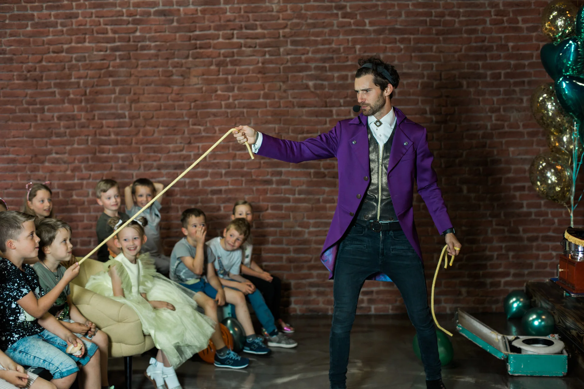 Oslava 7. narozenin, kouzelník Praha, Hostivař