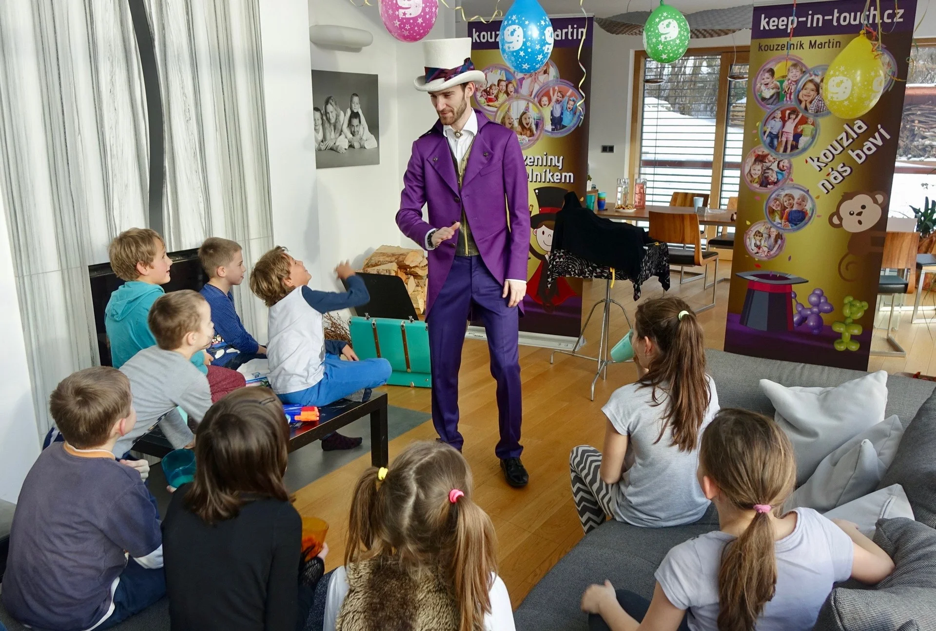 Šimon, oslava 9 narozenin, Mnichovice.