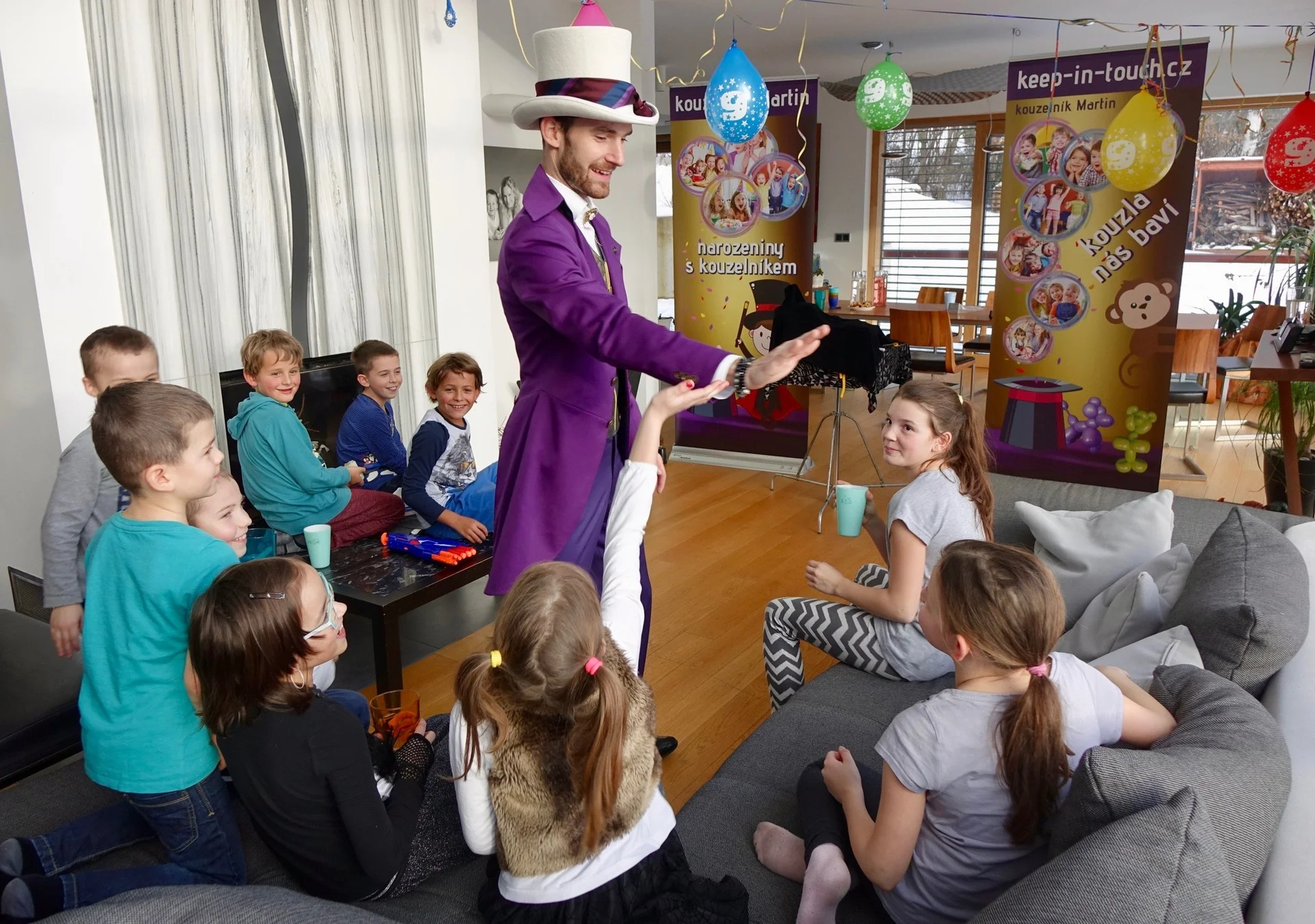 Šimon, oslava 9 narozenin, Mnichovice.