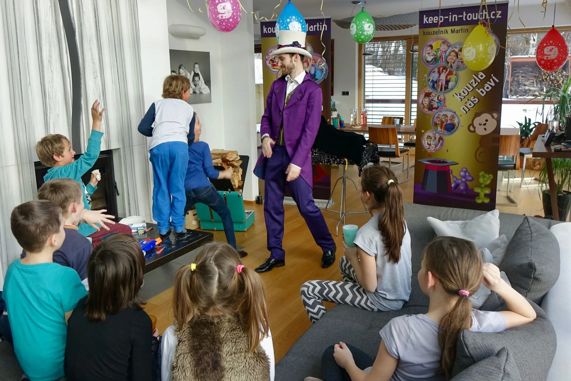 Šimon, oslava 9 narozenin, Mnichovice.