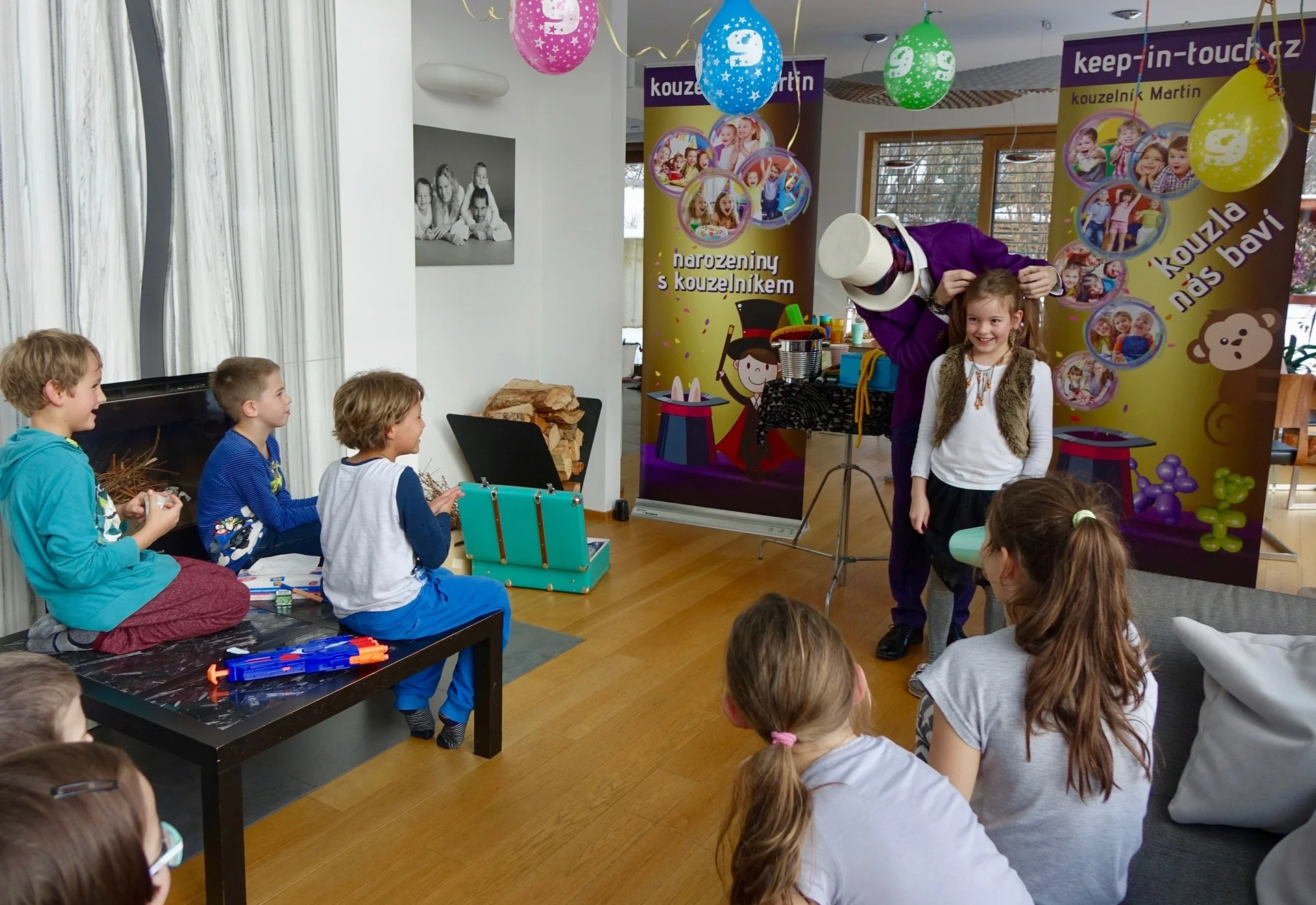 Šimon, oslava 9 narozenin, Mnichovice.