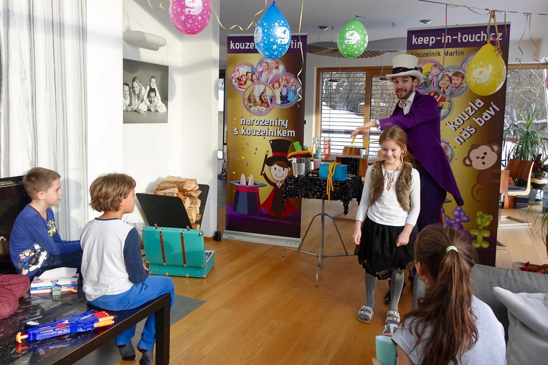 Šimon, oslava 9 narozenin, Mnichovice.