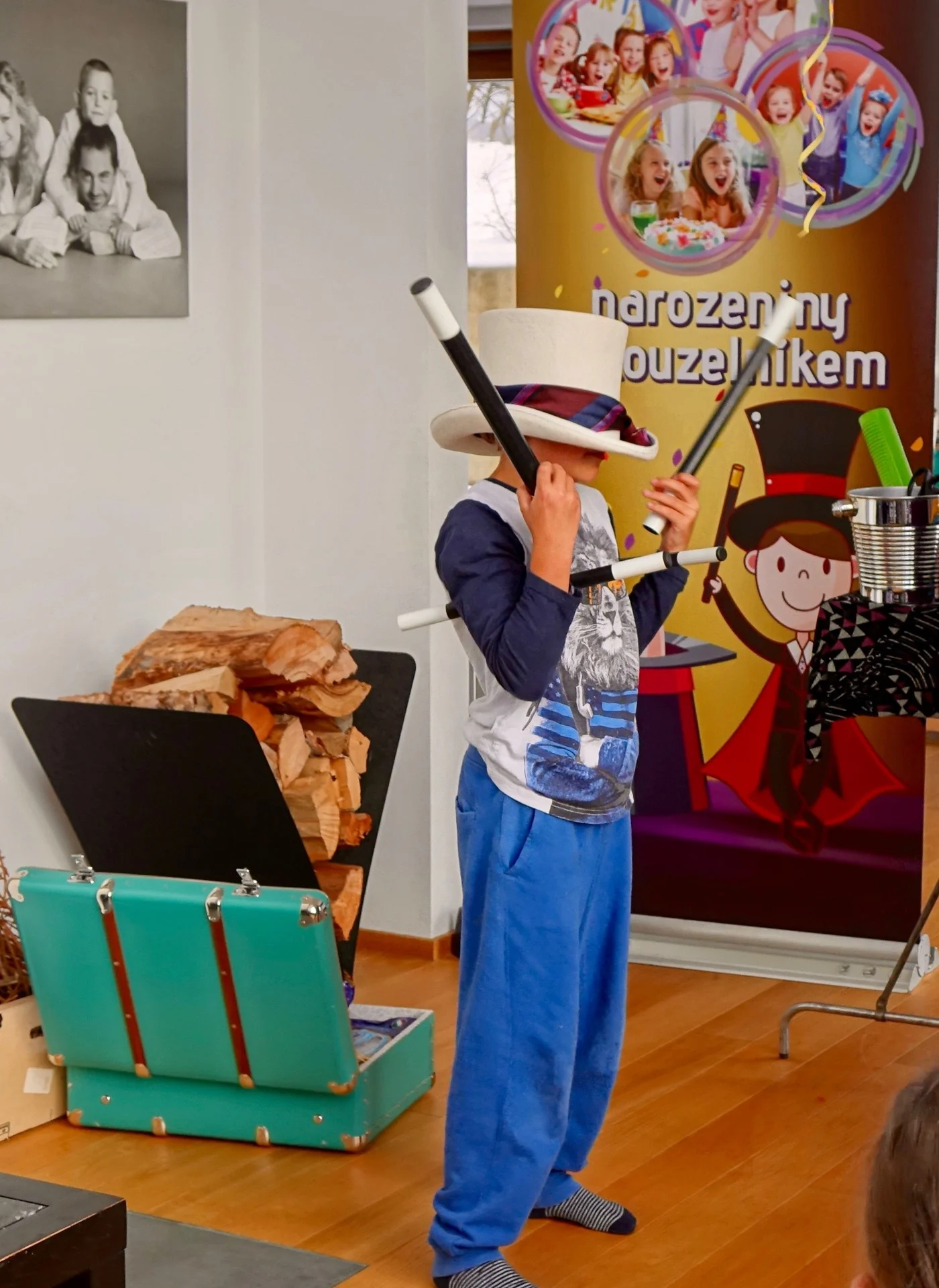 Šimon, oslava 9 narozenin, Mnichovice.