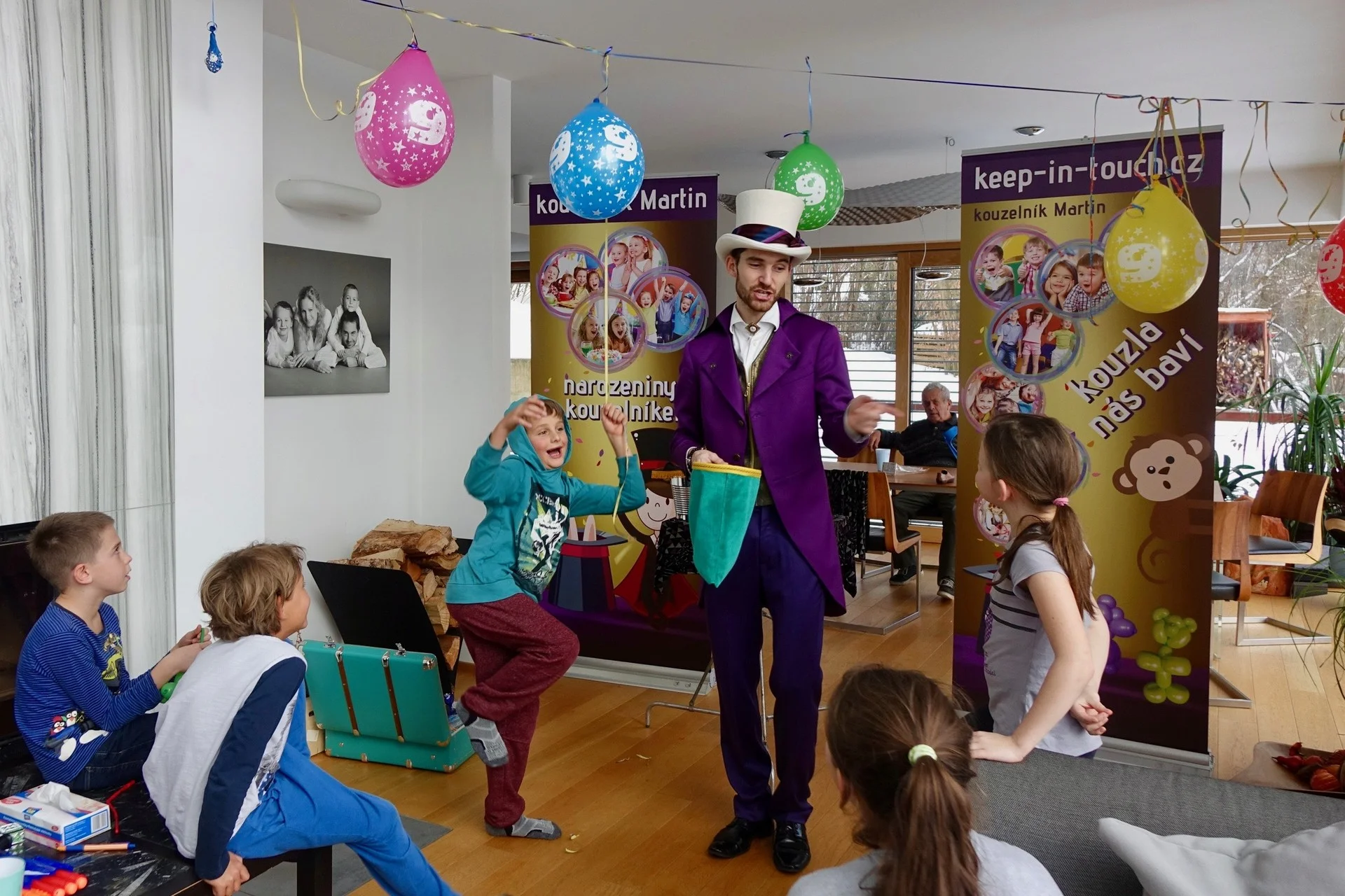 Šimon, oslava 9 narozenin, Mnichovice.