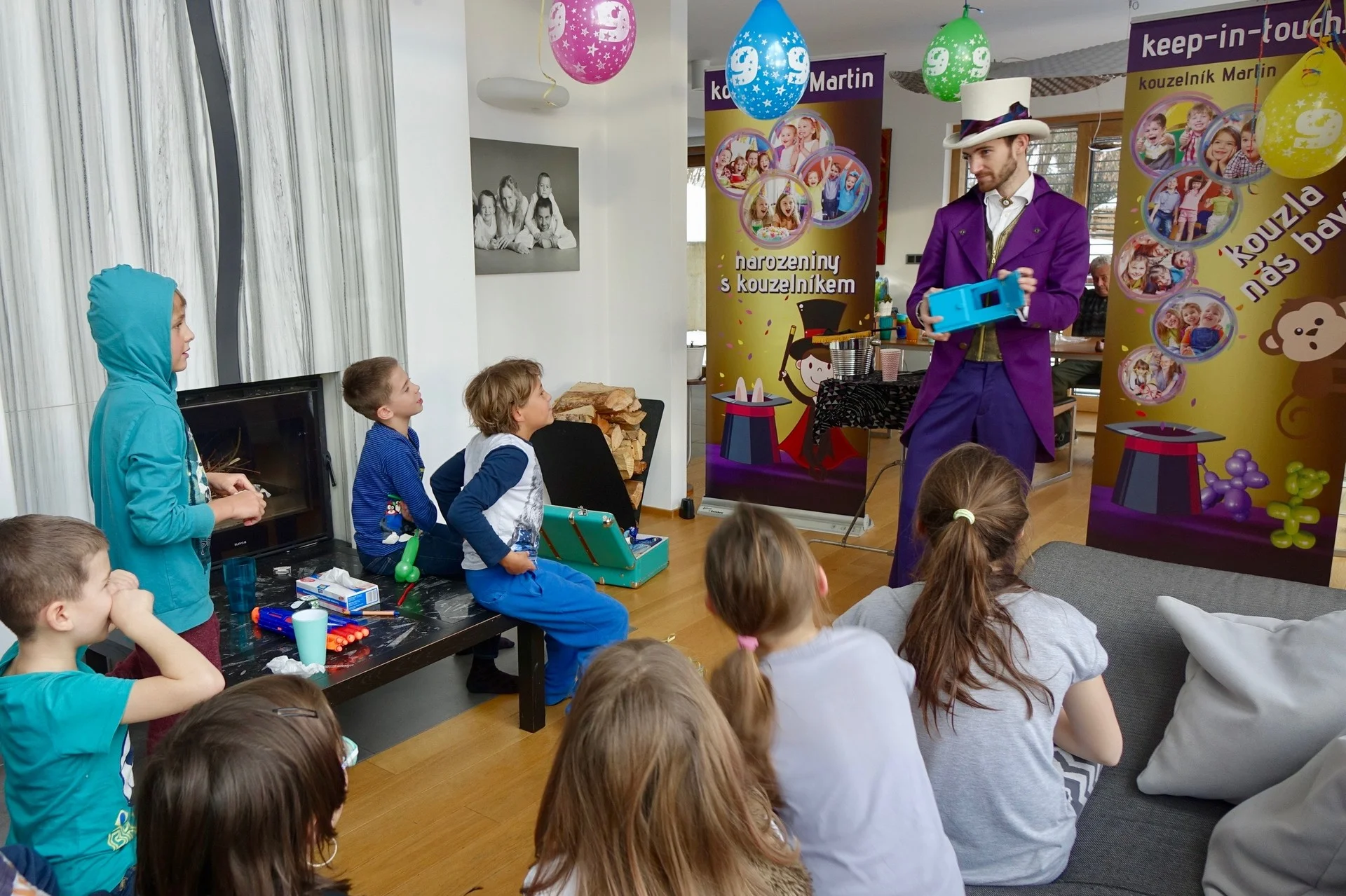 Šimon, oslava 9 narozenin, Mnichovice.