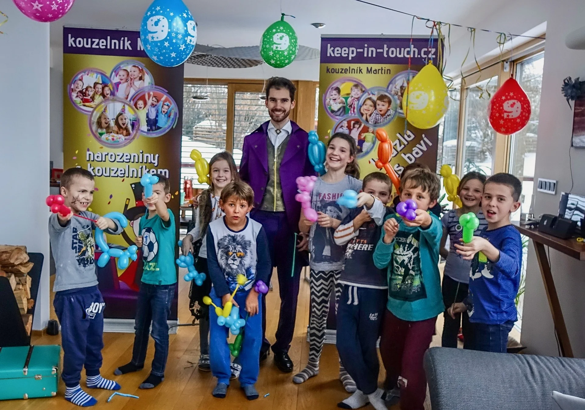 Šimon, oslava 9 narozenin, Mnichovice.