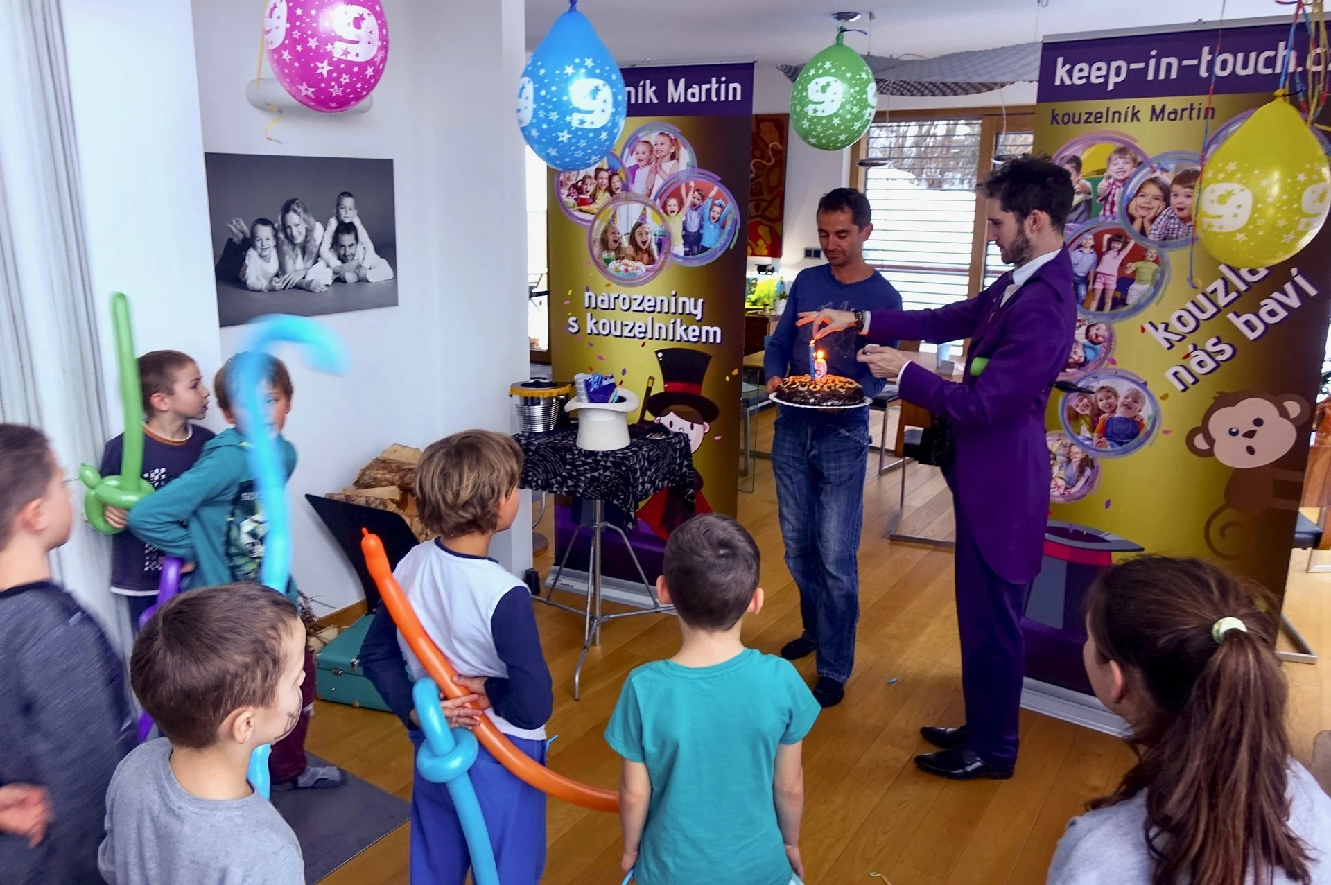 Šimon, oslava 9 narozenin, Mnichovice.