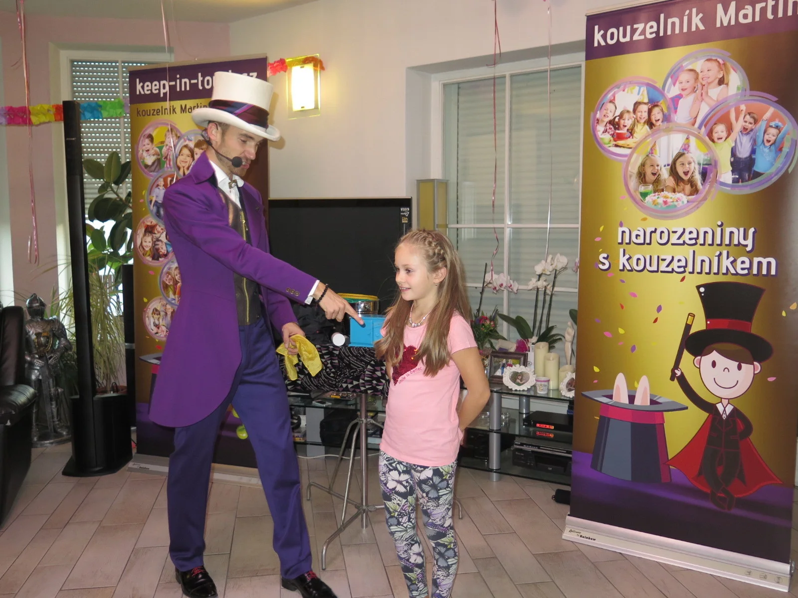 Dětská oslava narozenin, kouzelník a zábava na oslavu