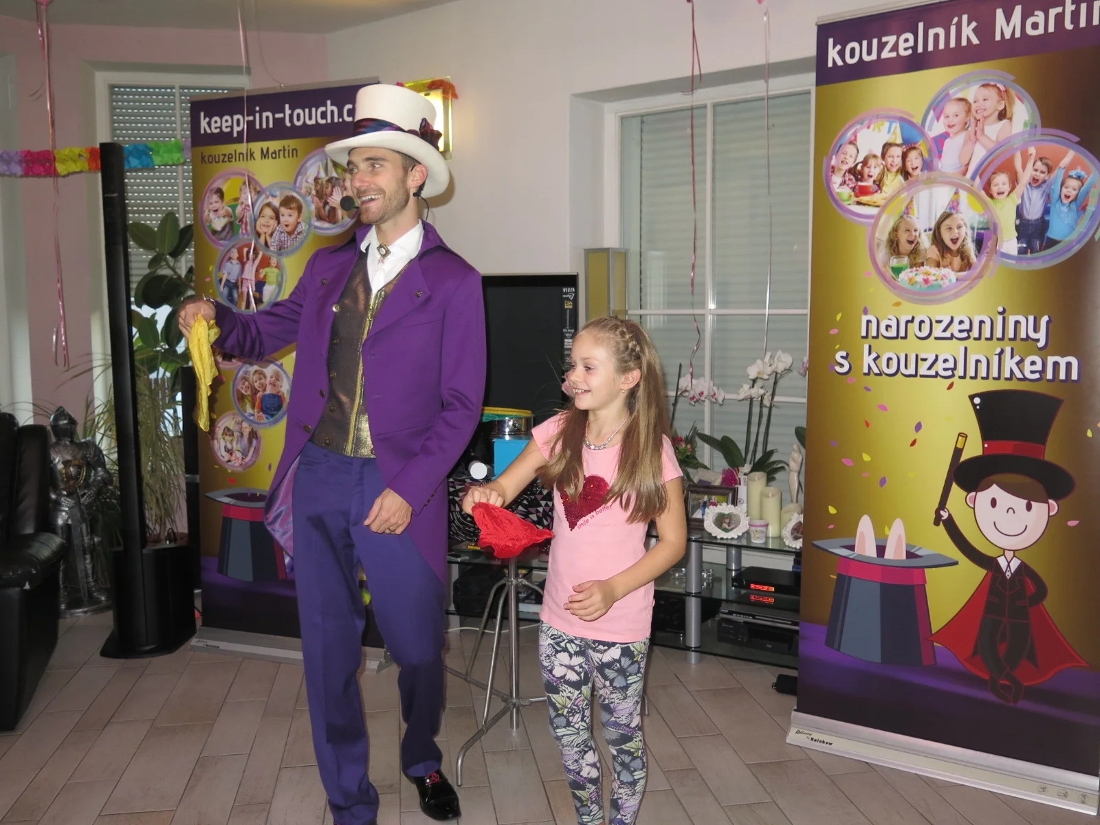 Dětská oslava narozenin, kouzelník a zábava na oslavu