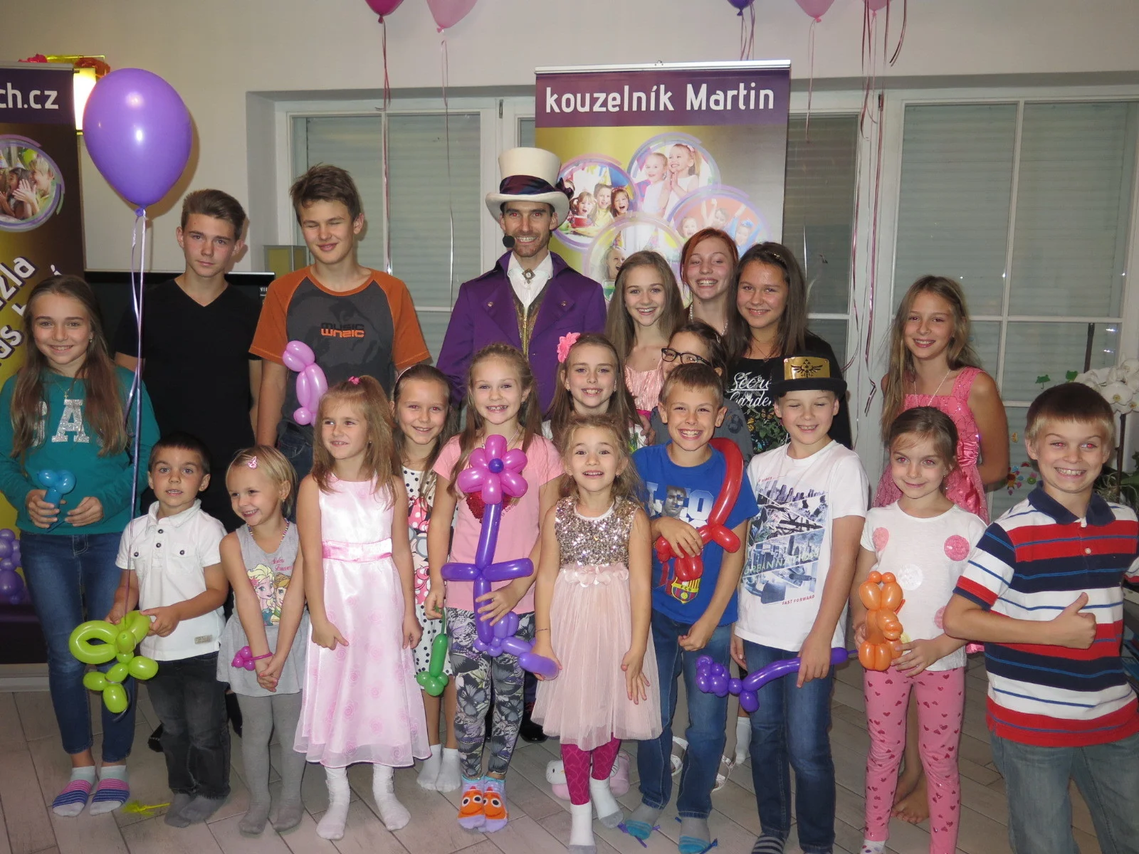 Dětská oslava narozenin, kouzelník a zábava na oslavu