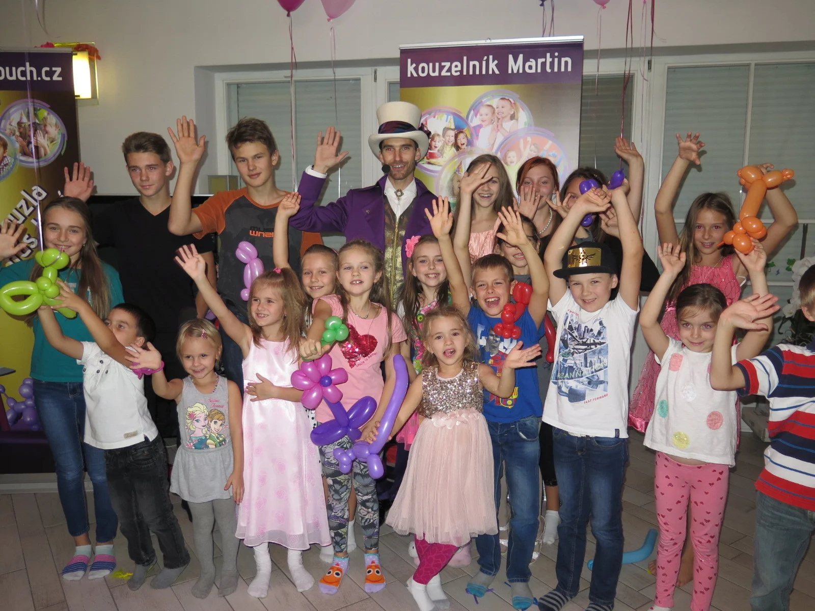 Dětská oslava narozenin, kouzelník a zábava na oslavu