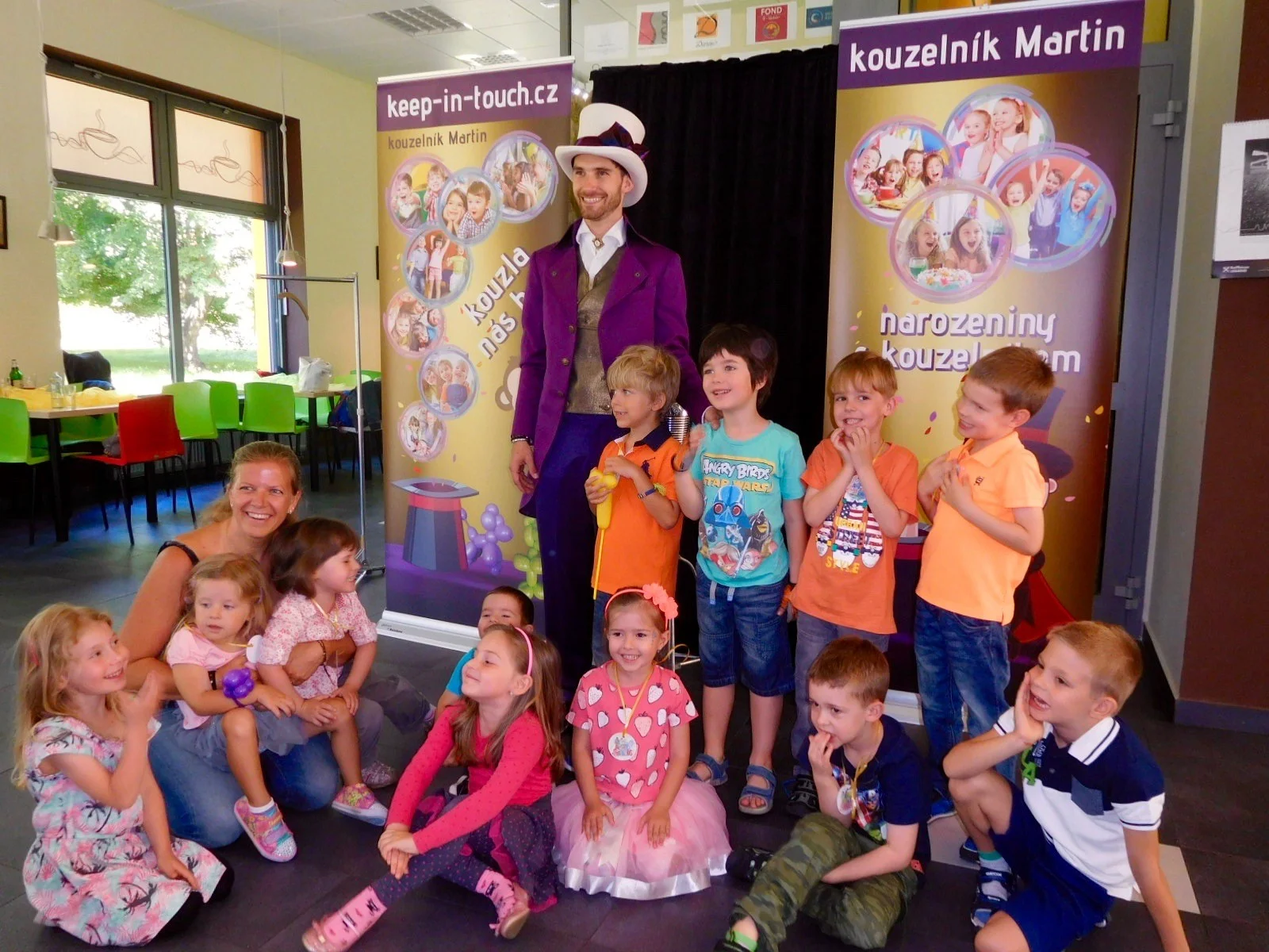 Leif, 6 let, oslava narozenin, kouzelník Praha 8 Tichá kavárna