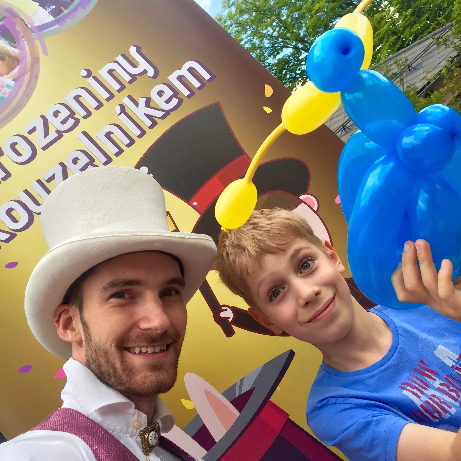 Hodkovičky, oslava narozenin Martina, kouzelník Praha